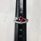 PT900 ルビー ダイヤモンド リング 1.0ct リポンモチーフ