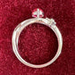 PT900 ルビー ダイヤモンド リング 1.0ct リポンモチーフ