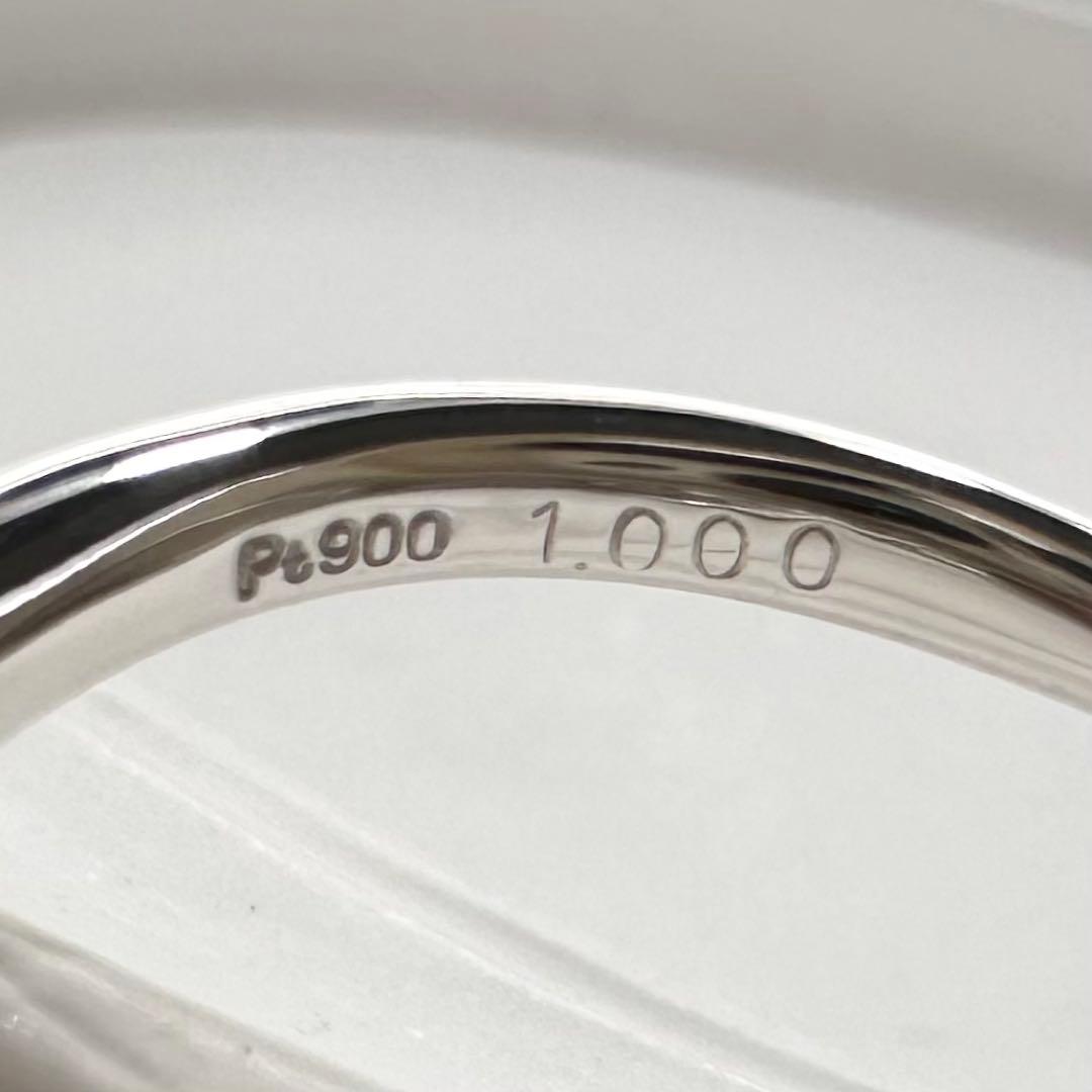 PT900 ルビー ダイヤモンド リング 1.0ct リポンモチーフ