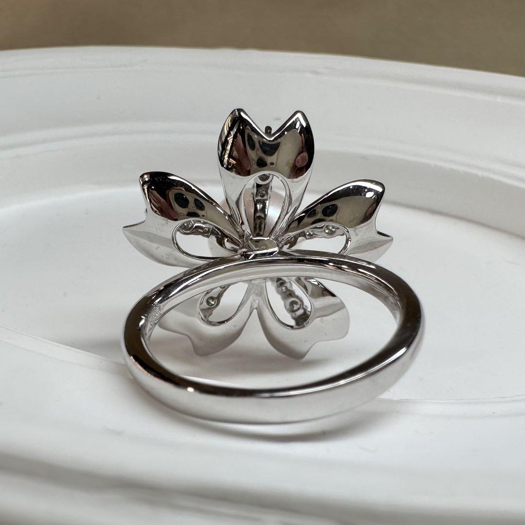 【K18WG】アコヤパールリング ダイヤモンド装飾 8.6mm珠 K18WG】アコヤパールリング ダイヤモンド装飾 8.6mm珠 – ABABIL.gems