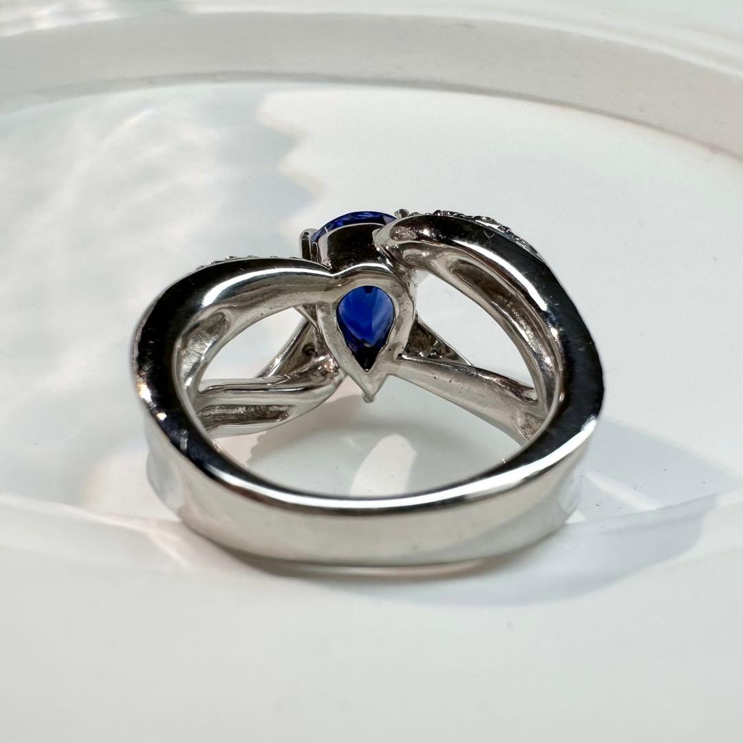 【美品】PT900 スリランカ産 サファイア 2.12ct リング ダイヤ