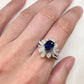 PT900 サファイア 1.21ct ダイヤモンド 取り巻きリング