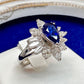 PT900 サファイア 1.21ct ダイヤモンド 取り巻きリング