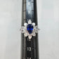 PT900 サファイア 1.21ct ダイヤモンド 取り巻きリング