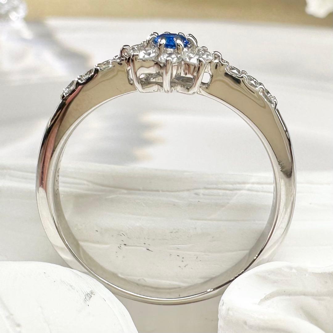 【美品】PT900 ハウイナイト 0.04ct リング