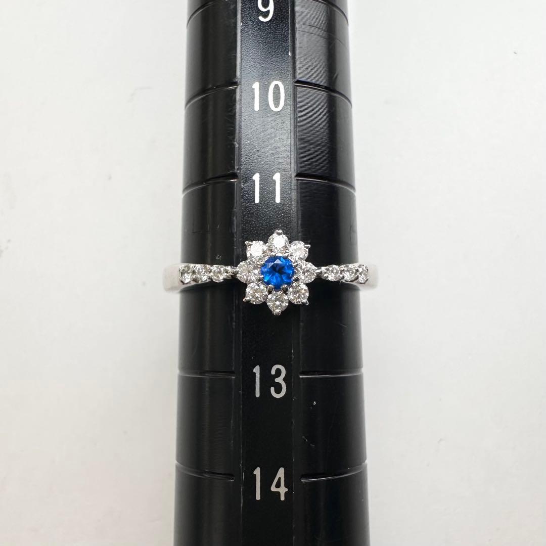 【美品】PT900 ハウイナイト 0.04ct リング