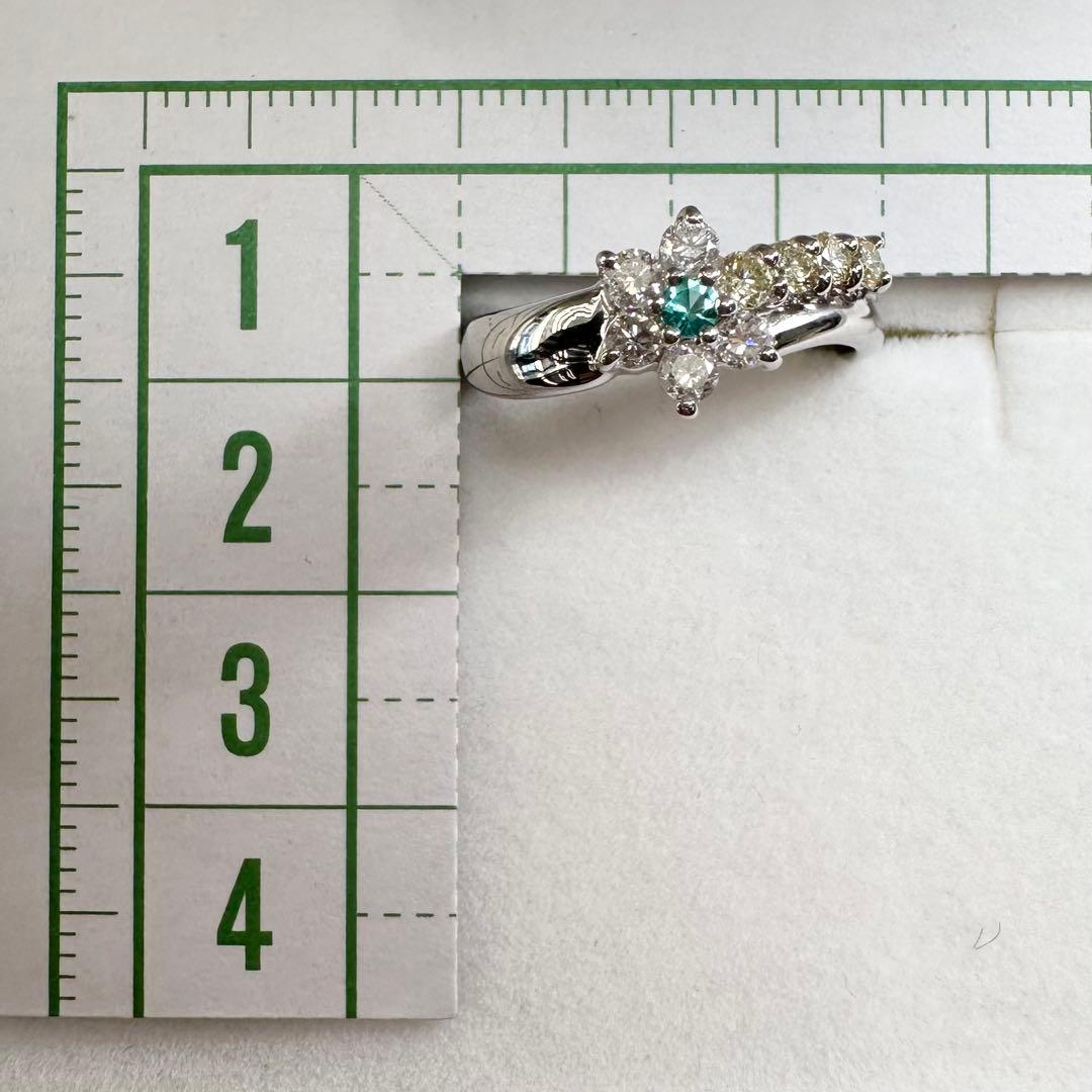 【美品】PT900 パライバ0.05ct リング 可憐系華やかジュエリー