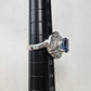 PT900 サファイア 2.19ct ダイヤモンド デザインリング 鑑別書