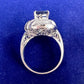 PT900 サファイア 2.19ct ダイヤモンド デザインリング 鑑別書