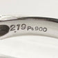 PT900 サファイア 2.19ct ダイヤモンド デザインリング 鑑別書