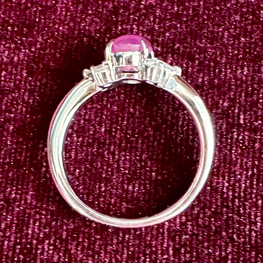 PT900 スターサファイア ダイヤモンド リング 1.08ct
