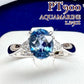 PT900 アクアマリン 1.25ct ダイヤモンドリング 昭和レトロ