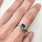 PT900 アクアマリン 1.25ct ダイヤモンドリング 昭和レトロ