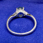 PT900 アクアマリン 1.25ct ダイヤモンドリング 昭和レトロ