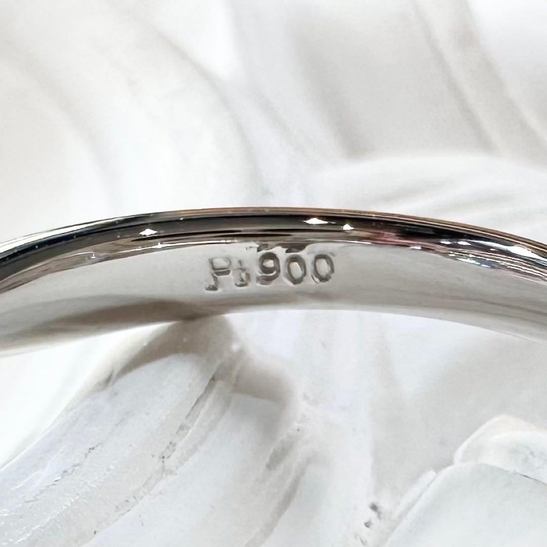PT900 アクアマリン 1.25ct ダイヤモンドリング 昭和レトロ