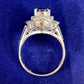 PT900 サファイア 1.35ct バゲットダイヤ 取り巻きリング