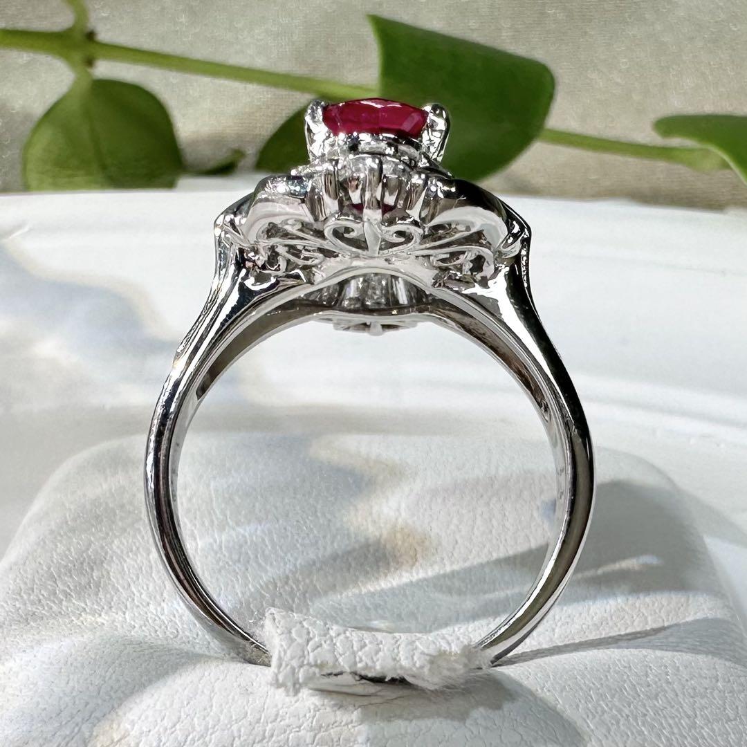 【美品】PT900 ルビー 1.32ct リング ダイヤ