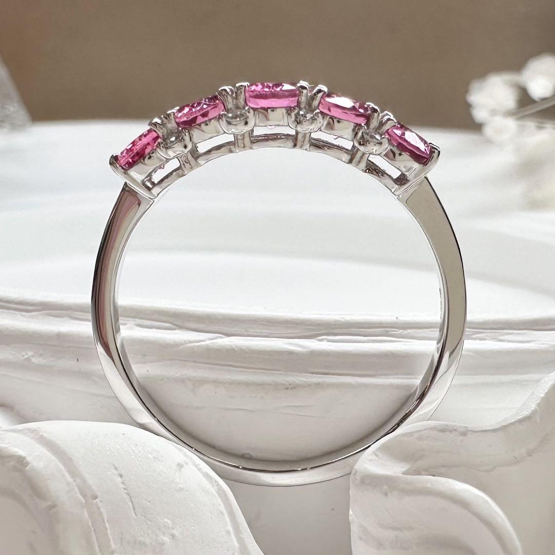 【美品】PT950 ホットピンクスピネル 1.50ct リング
