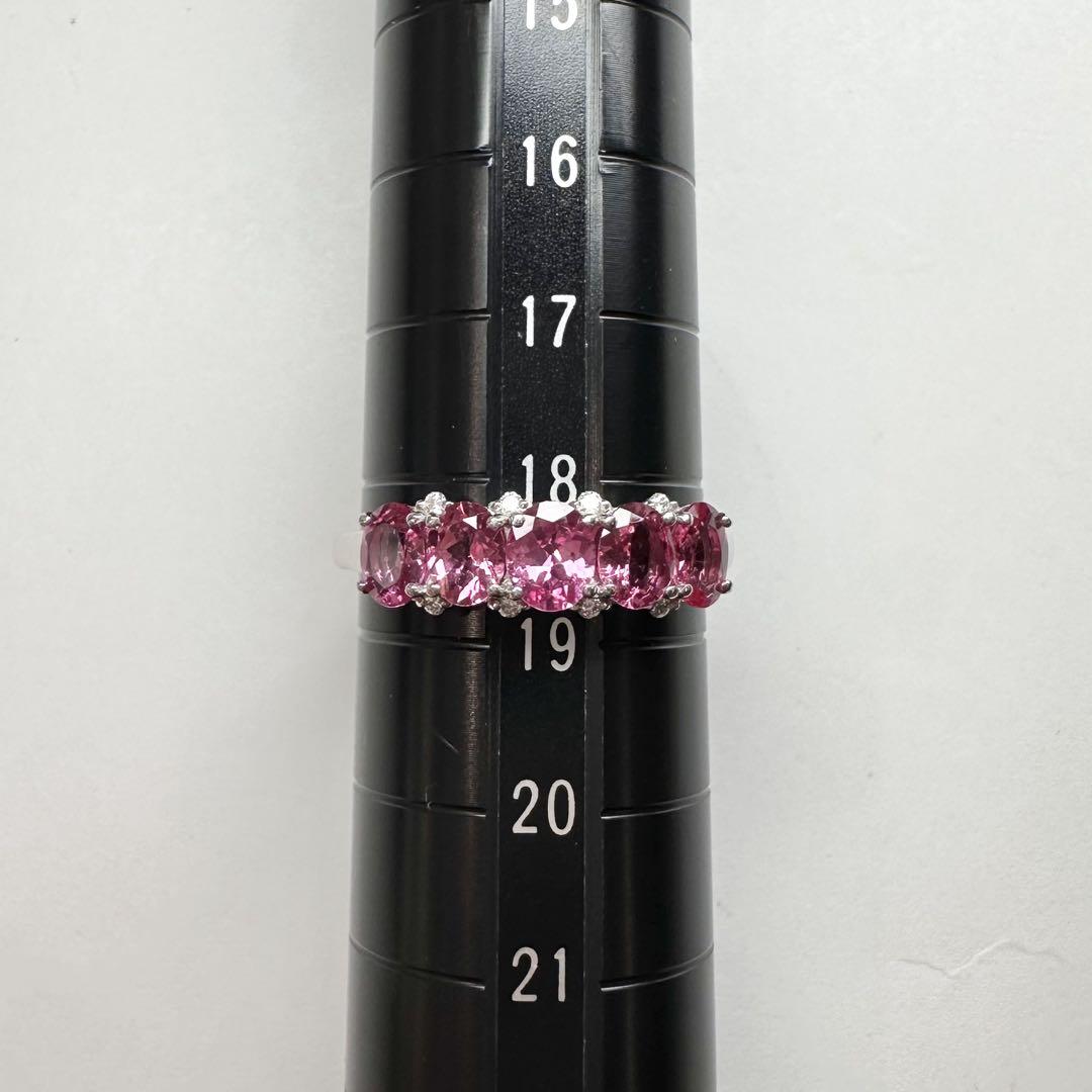 【美品】PT950 ホットピンクスピネル 1.50ct リング