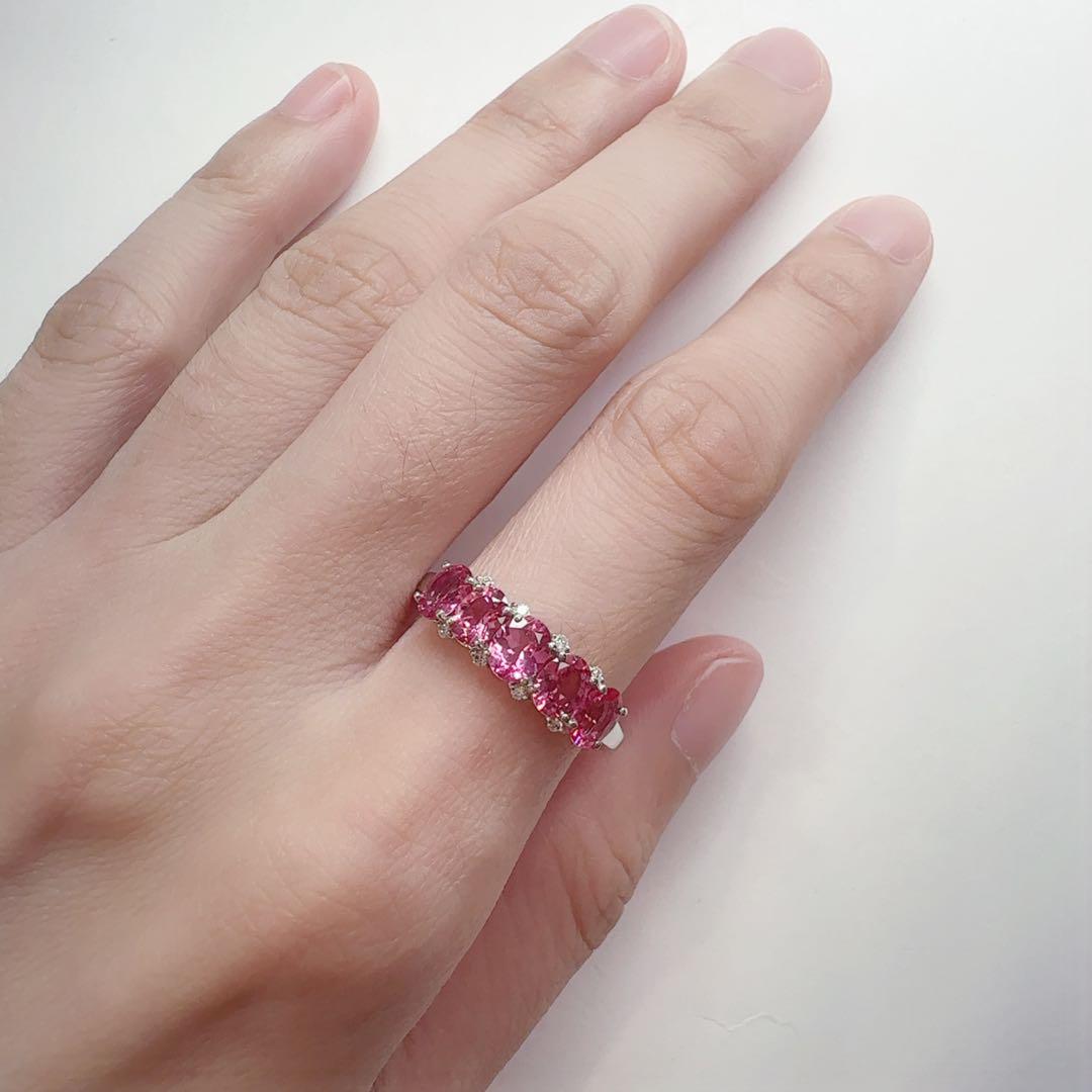 【美品】PT950 ホットピンクスピネル 1.50ct リング