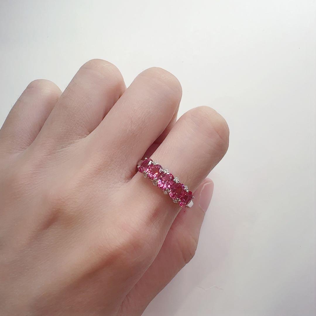 【美品】PT950 ホットピンクスピネル 1.50ct リング