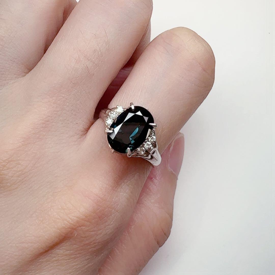 【美品】PT900 サファイア 2.72ct リング