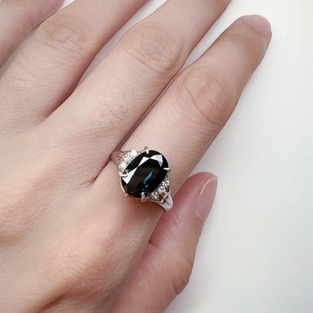 【美品】PT900 サファイア 2.72ct リング
