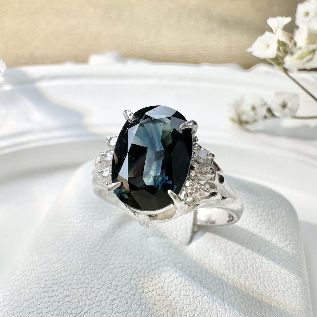 【美品】PT900 サファイア 2.72ct リング