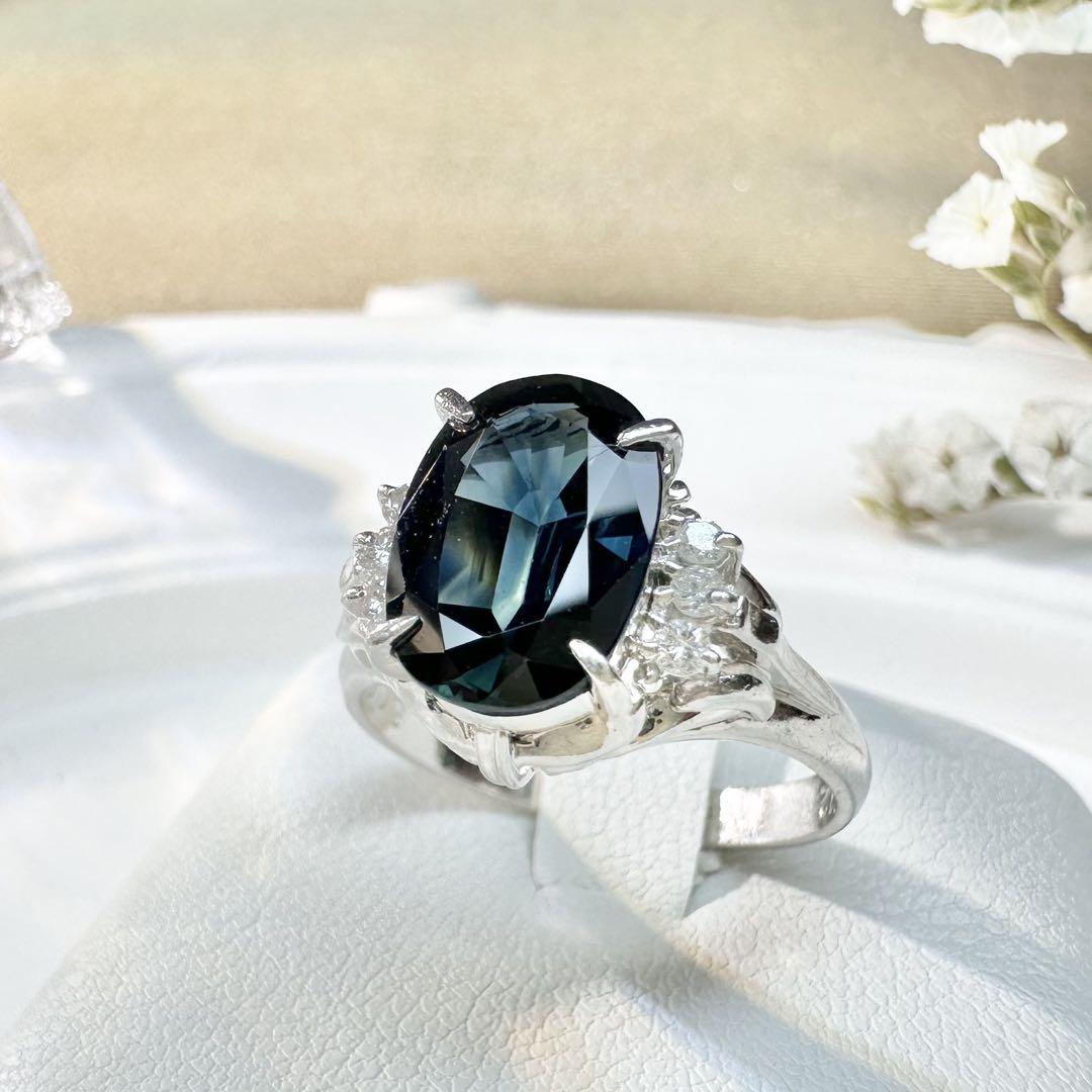 【美品】PT900 サファイア 2.72ct リング