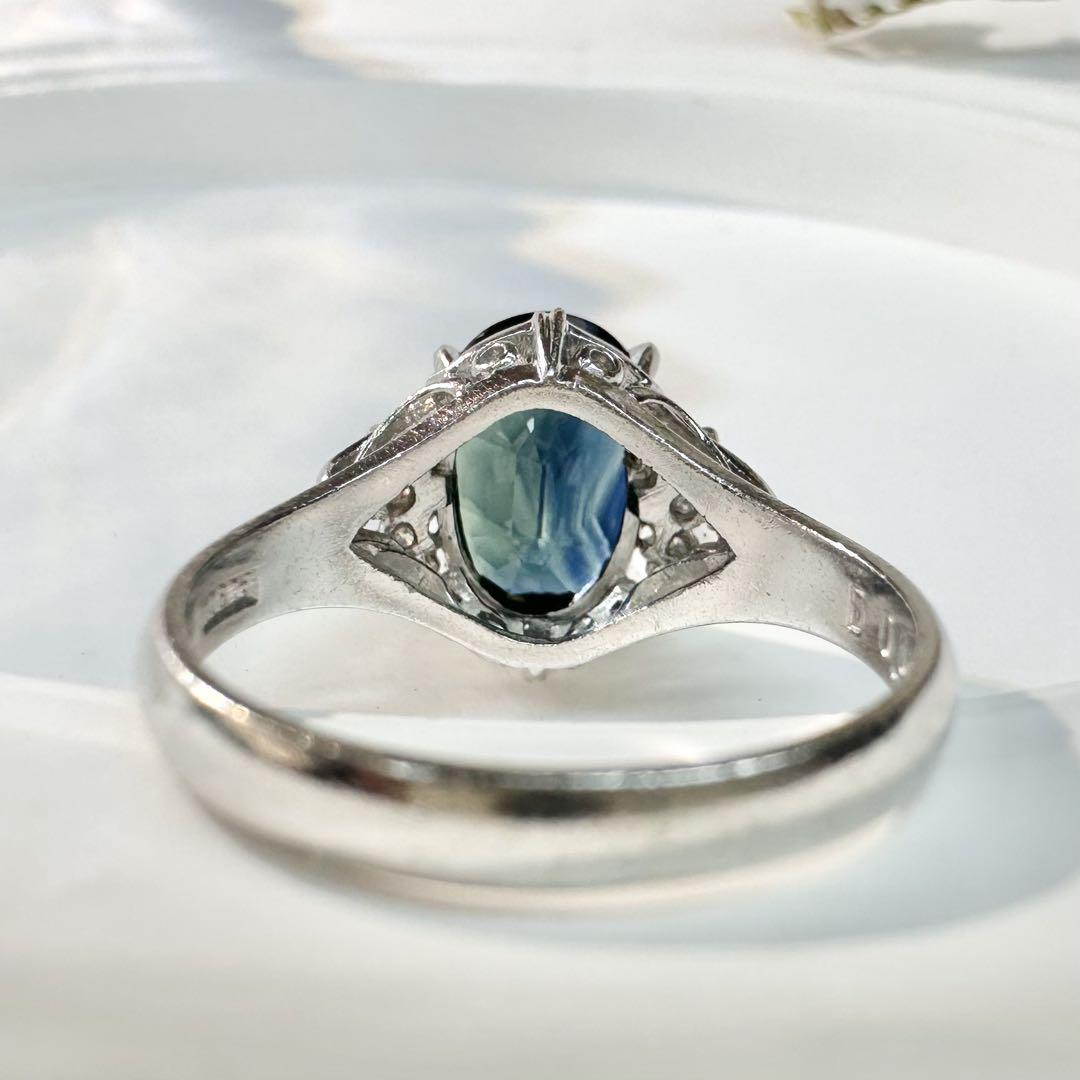 【美品】PT900 サファイア 2.72ct リング