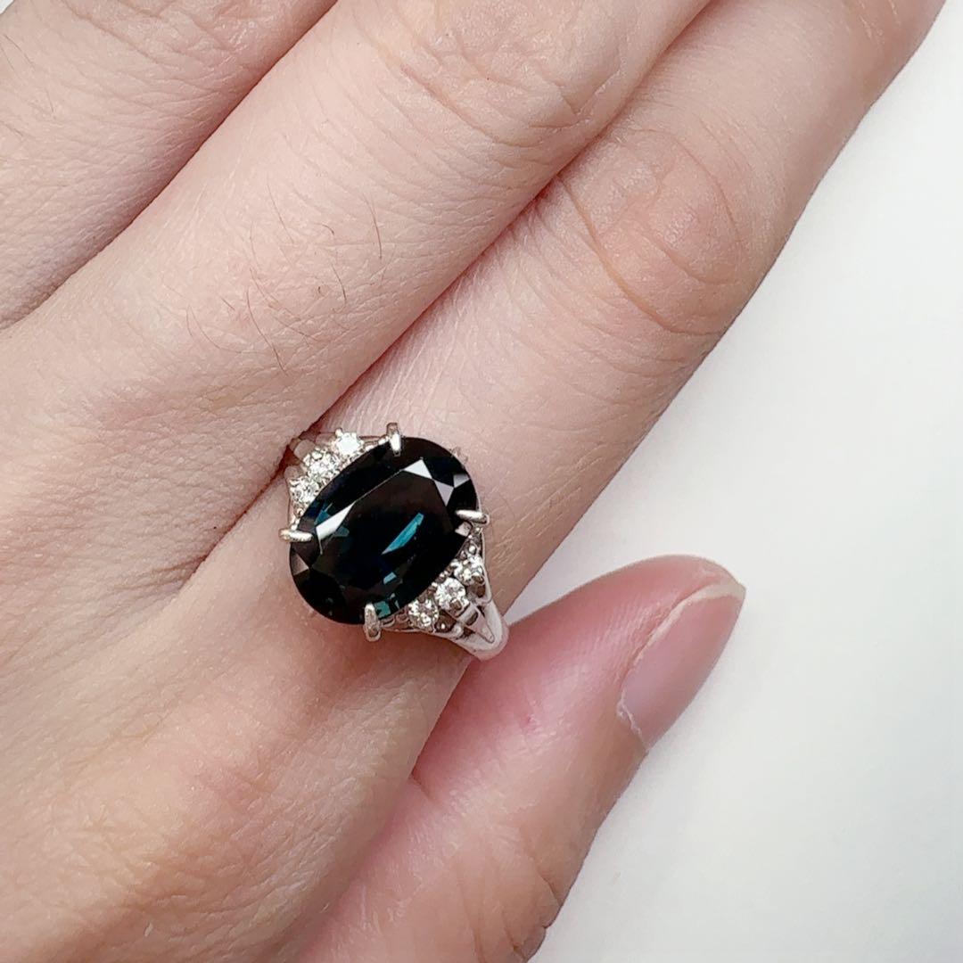 【美品】PT900 サファイア 2.72ct リング