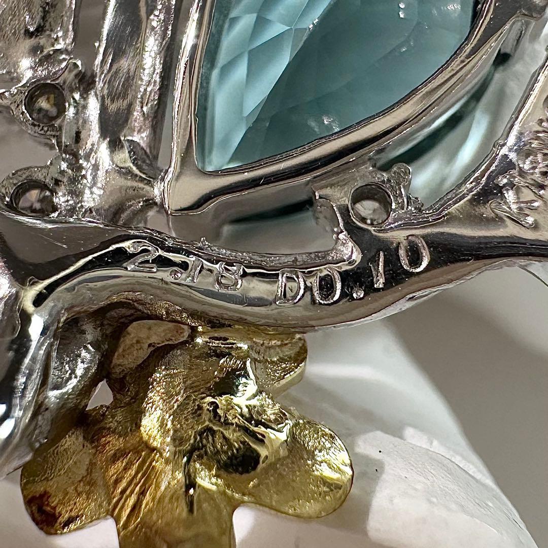 【K18】トルマリン 2.18ct アンティーク風デザイン ペンダント