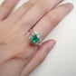 【美品】PT900 エメラルド0.61ct リング ダイヤ巻き