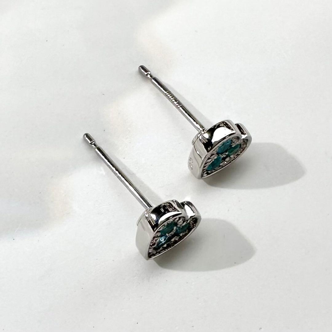 【美品】PT900 パライバ0.06ct / 0.07ct ピアス