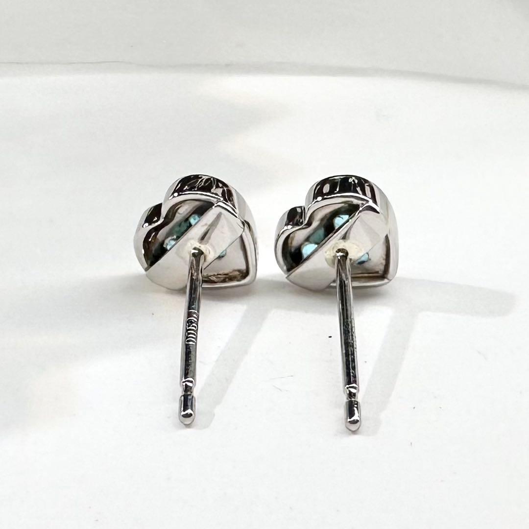 【美品】PT900 パライバ0.06ct / 0.07ct ピアス