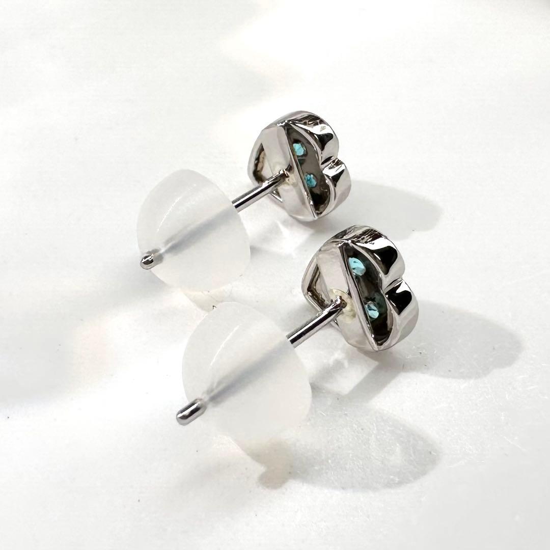 【美品】PT900 パライバ0.06ct / 0.07ct ピアス