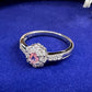【美品】PT900 パパラチアサファイア 0.225ct リング