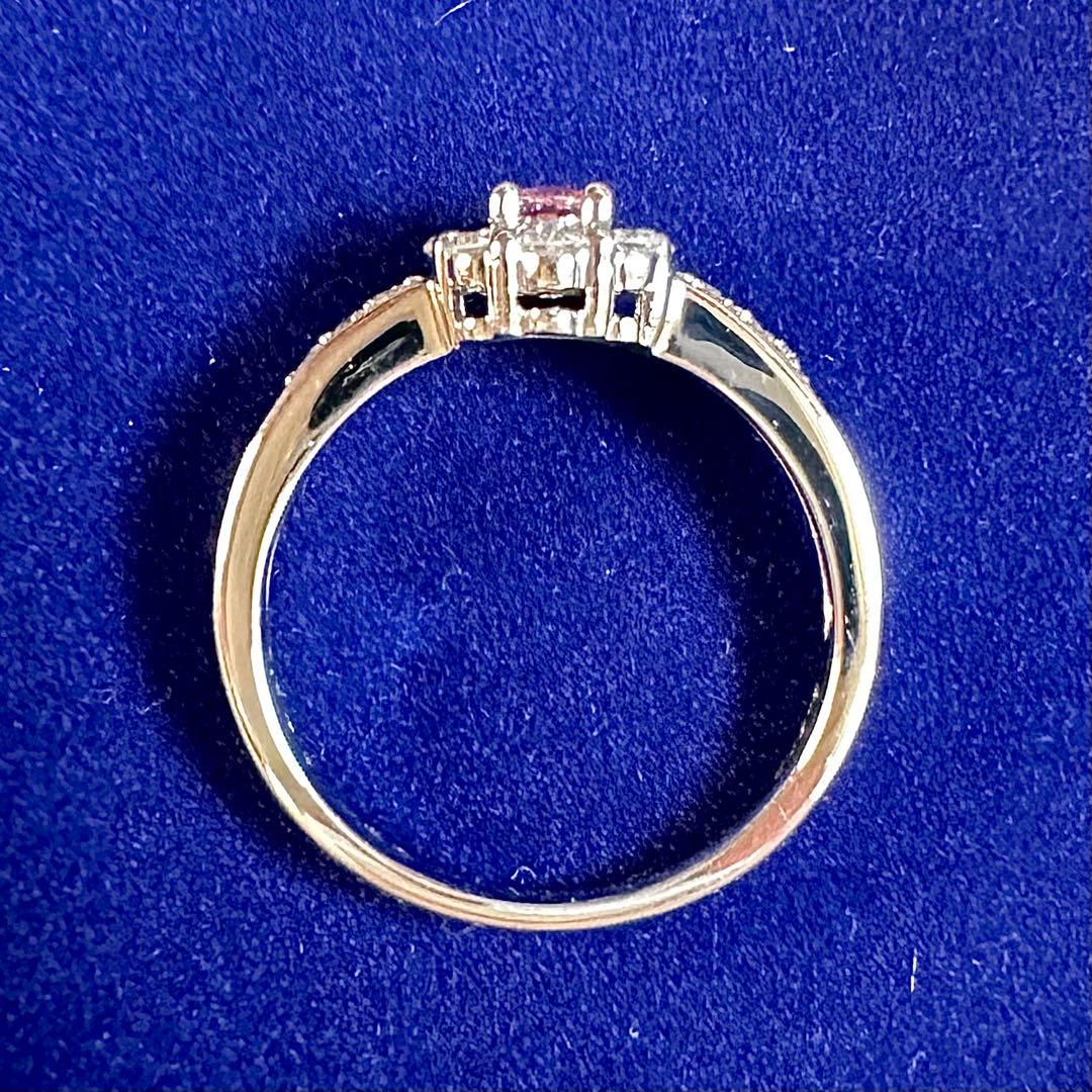 【美品】PT900 パパラチアサファイア 0.225ct リング