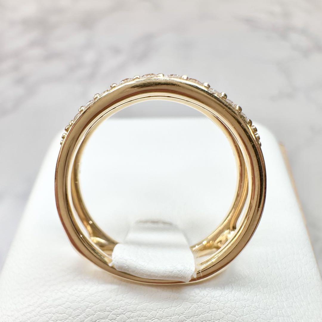 【STAR JEWELRY 】K18ダイヤ0.11ct リング 重ねつけ