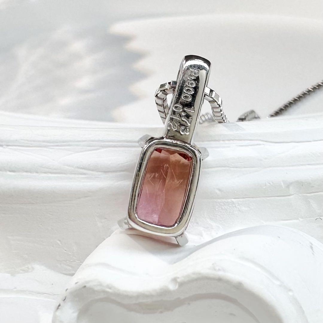 美品】PT900 インペリアルトパーズ 1.73ct ネックレスオレンジピンク