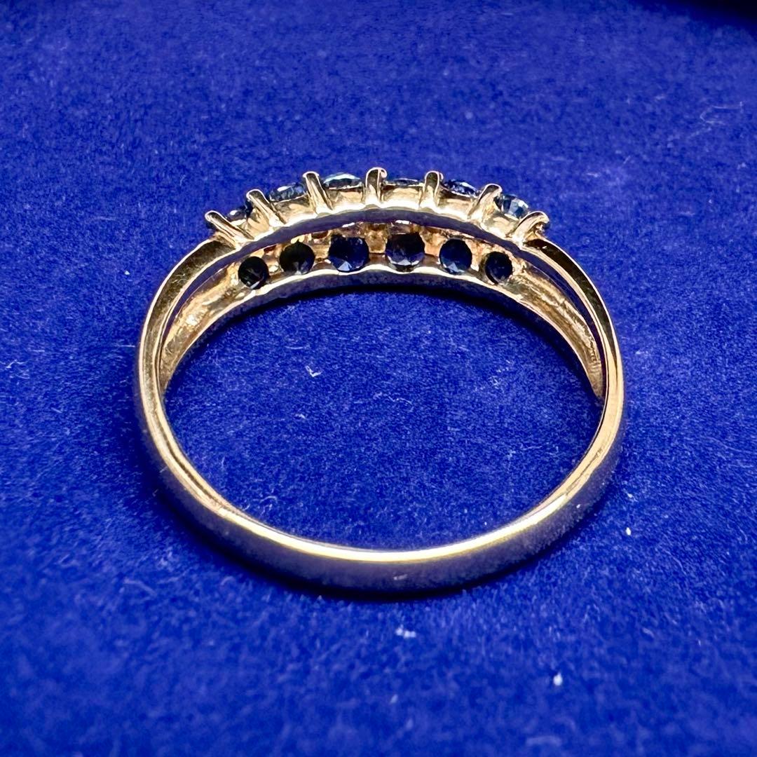 K18 サファイア 1.10ct ダイヤモンド リング