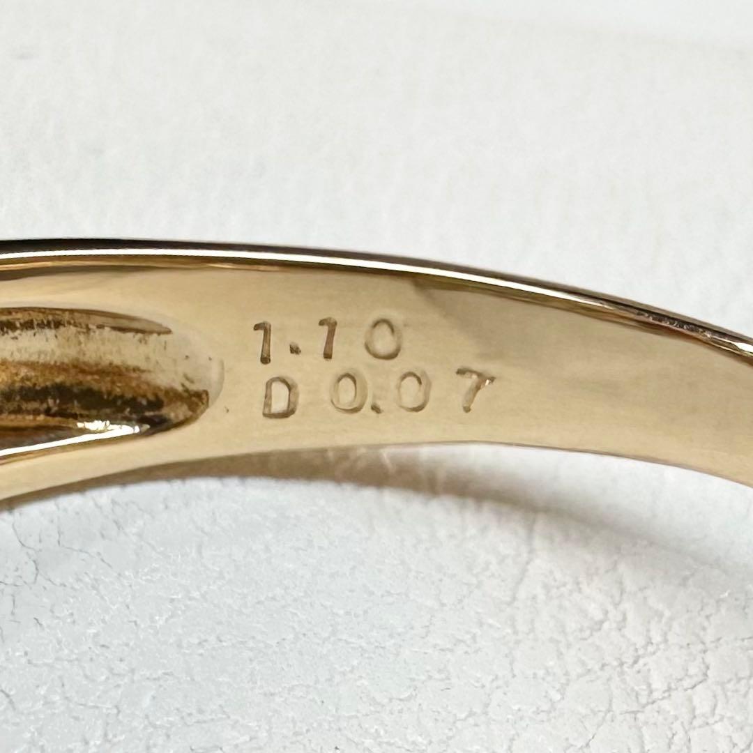 K18 サファイア 1.10ct ダイヤモンド リング