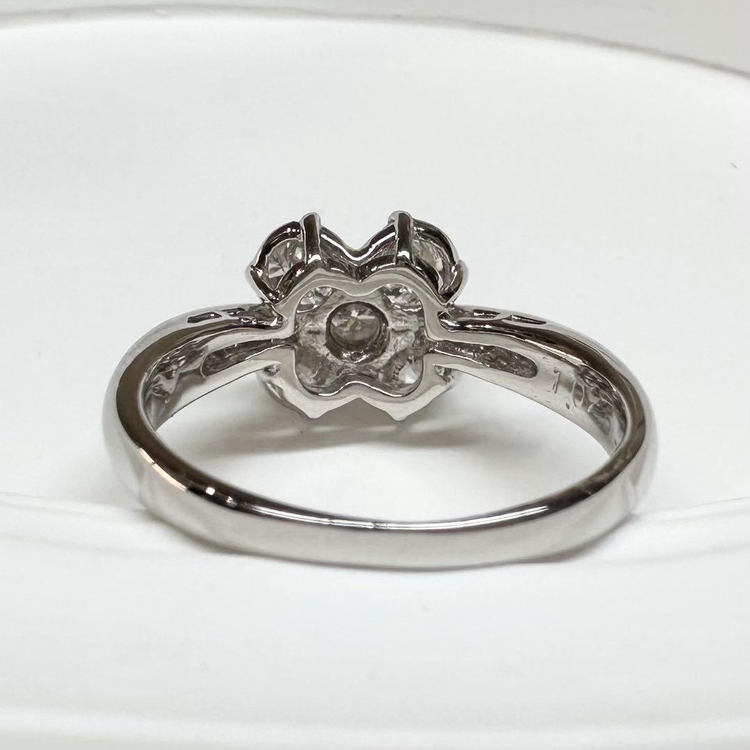 【美品】PT900 ダイヤモンド 1.026ct リング フラワーモチーフ