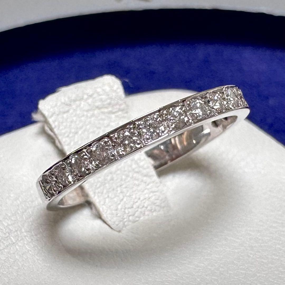 K18 ダイヤモンド0.25ct ハーフエタニティリング