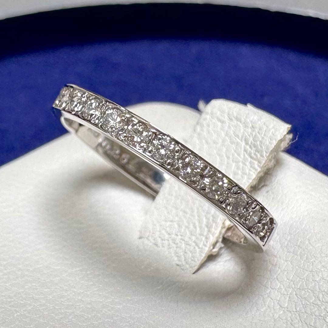 K18 ダイヤモンド0.25ct ハーフエタニティリング