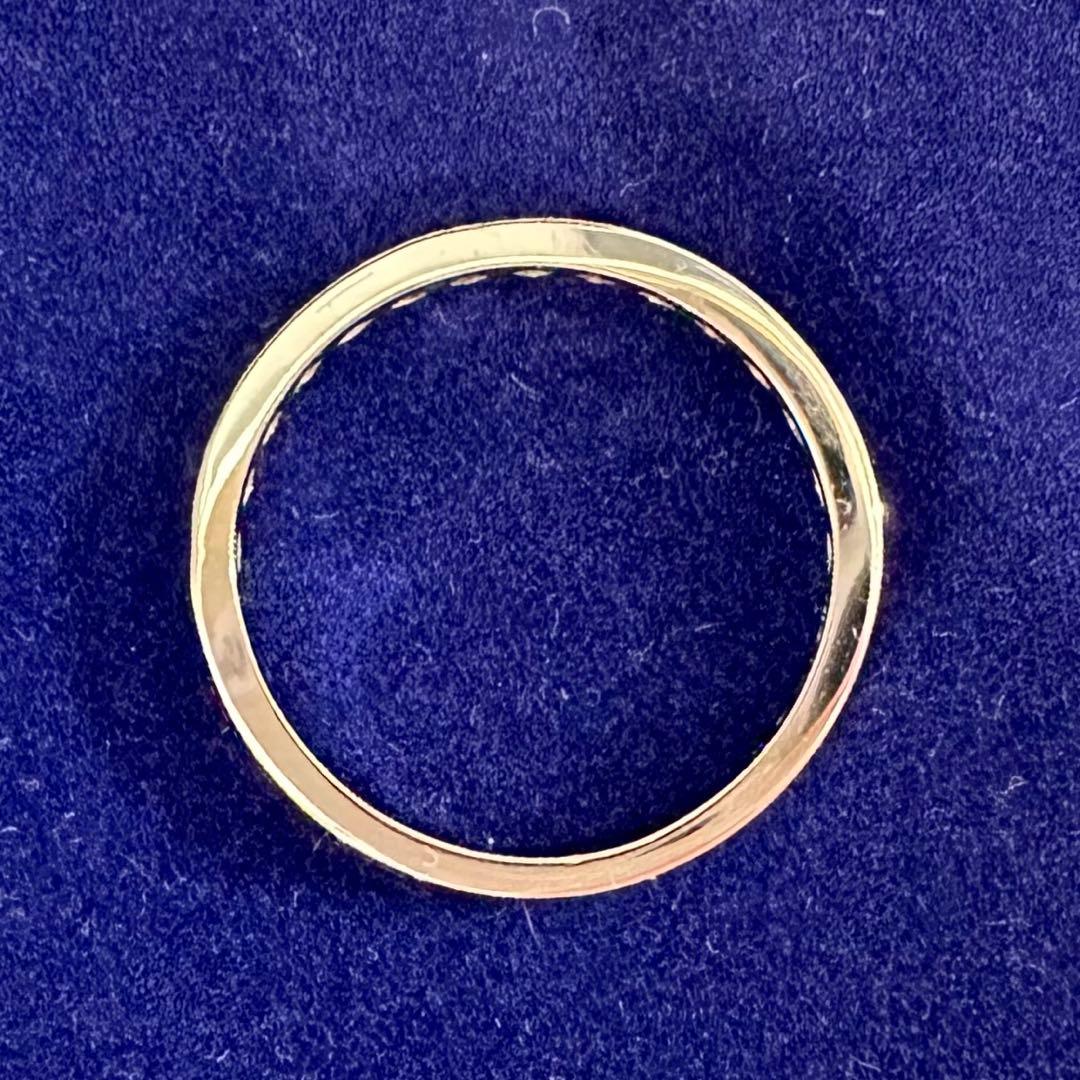 K18 ダイヤモンド0.25ct ハーフエタニティリング