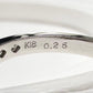 K18 ダイヤモンド0.25ct ハーフエタニティリング