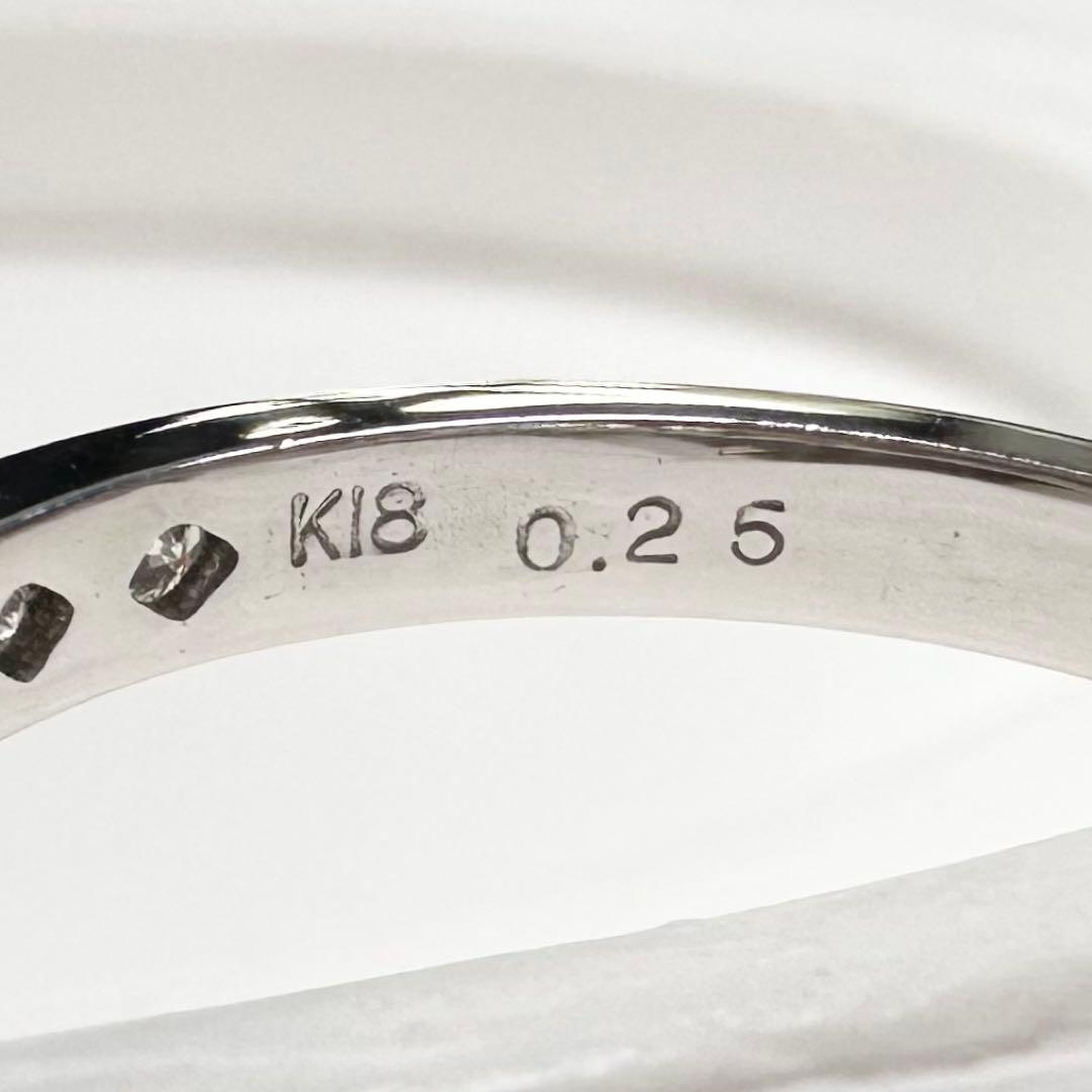 K18 ダイヤモンド0.25ct ハーフエタニティリング