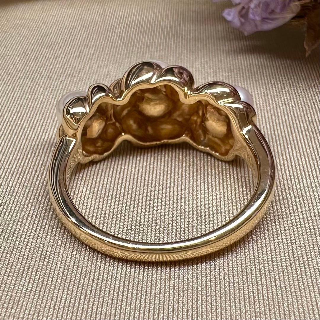 【TASAKI】K18 アコヤパール5.0/4.0mm リング