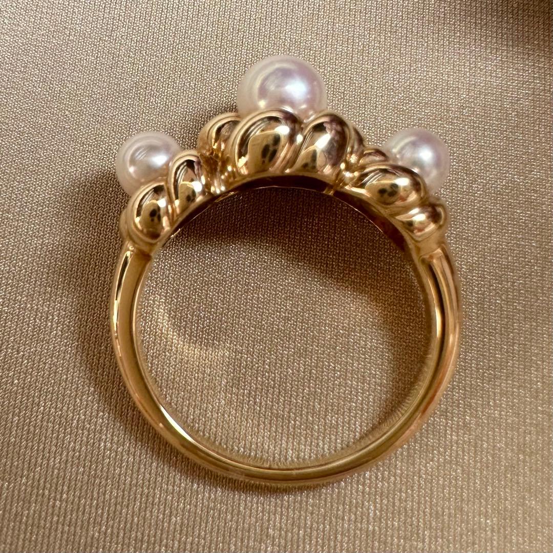 【TASAKI】K18 アコヤパール5.0/4.0mm リング
